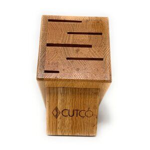 CUTCO 5 Slot Gourmet Knife Block Solid Honey Oak (Block only)
